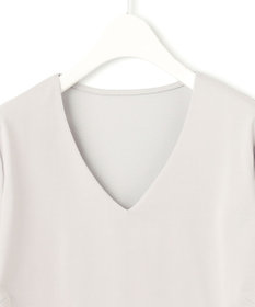 ICB 【洗える】スーペリアジャージー Vネックカットソー