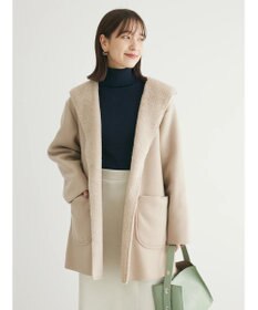 Green Parks ２ｗａｙフード裏ボアミディ丈コーディガン