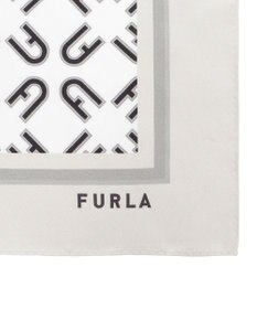MOONBAT FURLA シルク100% モノグラム柄 スクエアスカーフ