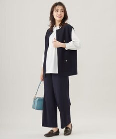 J.PRESS LADIES L 【洗える】VIS/PE ROME ニット ジレベスト