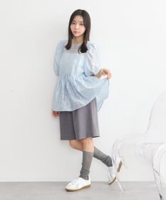 earth music&ecology シアージャガードペプラムチュニック