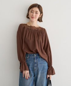 YECCA VECCA フラワーレースブラウス
