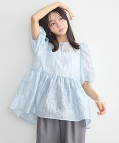 earth music&ecology シアージャガードペプラムチュニック