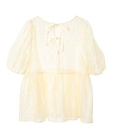 earth music&ecology シアージャガードペプラムチュニック