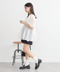 earth music&ecology シアージャガードペプラムチュニック