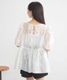 earth music&ecology シアージャガードペプラムチュニック