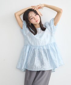 earth music&ecology シアージャガードペプラムチュニック