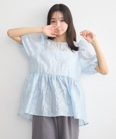 earth music&ecology シアージャガードペプラムチュニック