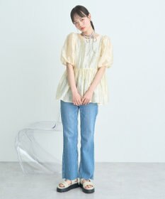 earth music&ecology シアージャガードペプラムチュニック