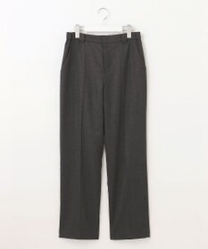 自由区 【洗える】ウォッシャブルハイカウントフラノ ストレートパンツ