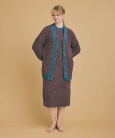 une nana cool カラーブロッキング　カーディガン