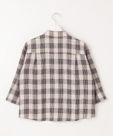 J.PRESS LADIES 【洗える】フレンチリネン チェック ブラウス