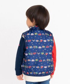 MIKI HOUSE HOT BISCUITS 【80-120cm】 裏ボアフリース リバーシブル総柄ベスト