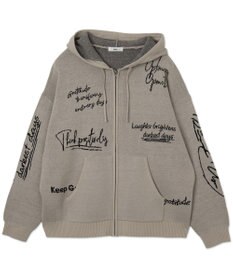 WEGO 【ユニセックス着用ITEM】ジャガードロゴジップパーカー