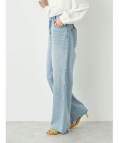 earth music&ecology ウ゛ィンテージ加工セルフカットワイドデニム