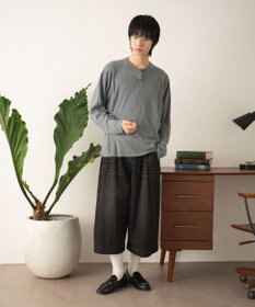 WEGO クロップドワイドデニムパンツ