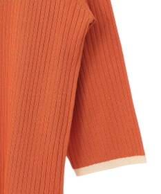 Green Parks ＢＰ　袖口カラーリブ７分袖ニットプルオーバー