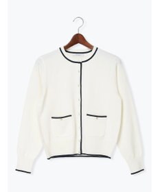 Te chichi ポケット付きクルーネックカーディガン