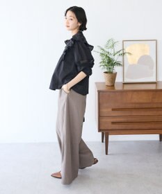 CRAFT STANDARD BOUTIQUE フリル使いマニーレースピンタックブラウス