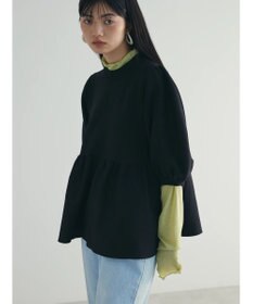 Green Parks armonia. ウエストギャザー袖ボリュームニット