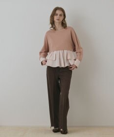 GRACE CONTINENTAL タックフリルヘムカットトップ