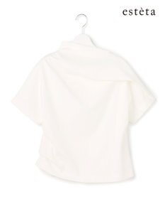 23区 L 【エステータ】トリアセファインジャージー アシンメトリーハイネック カットソー