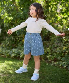 ANY KIDS チュールフリル 長袖Tシャツ