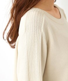 Tiaclasse 【新色追加・洗える】配色スリットニット