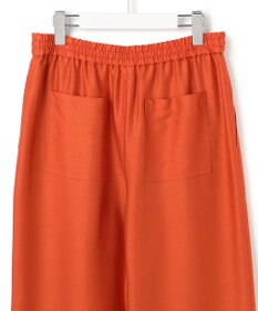 ICB 【洗える】ウールワッシャーツイル ワイドストレートパンツ