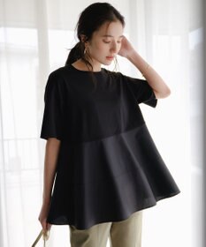 UNFILO 【VERY掲載】BEAUTY FORM-T コンビティアード Ｔシャツ ブラック