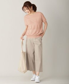 J.PRESS LADIES 【シワになりにくい】コットンフィッティーシャーク ワイドパンツ