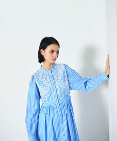 GRACE CONTINENTAL 刺繍シャツワンピース