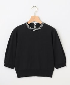 組曲 S 【WEB限定】ビジューパフスリーブ ニット