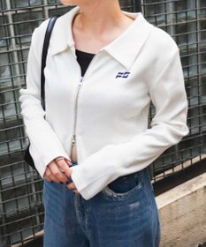 WEGO ヴィンテージウォッシュWZIPトップス