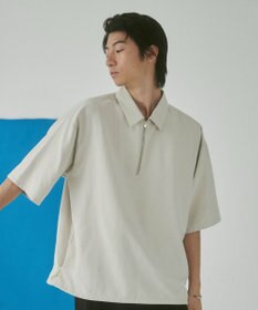 WEGO 【LUCY】アイススウェードハーフジップシャツ（S）