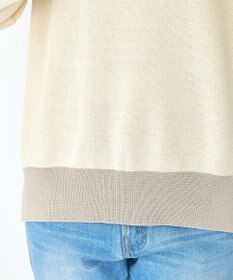 Tiaclasse 【新色追加・洗える】配色スリットニット