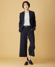 J.PRESS LADIES L 【洗える】アルガンシルク ノーカラー ジャケット