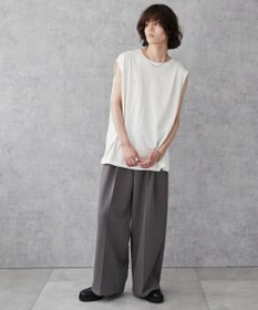 WEGO 【5色3サイズ展開/ユニセックス着用ITEM/洗える/綿100%】スリーブレスコットンT