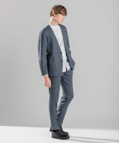 JOSEPH HOMME 【洗えるWOOLセットアップ】ウーステッドバラシャ　ノーカラージャケット