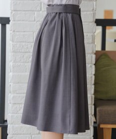 Tiaclasse L ベルト付きフレアスカート