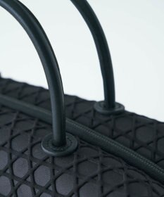 MIYABIYA LAQUOH【撥水加工】篭目柄エンボスボンディング ミニボストン