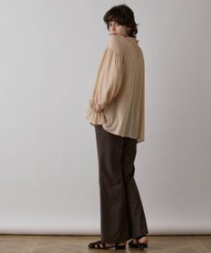 GRACE CONTINENTAL リネンサテンフレアパンツ