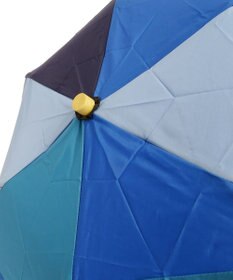 +RING 【限定/日本製】レディース向け パッチワーク プラスリング 折傘50cm BLU SR318