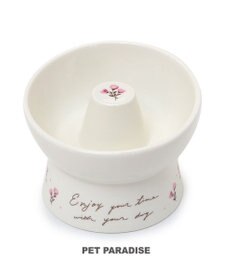 PET PARADISE ペットパラダイス 早食い防止 高さのある フードボウル 《お花 》