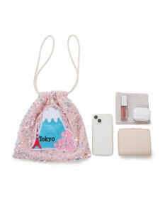 TOPKAPI 【TREASURE TOPKAPI】スパンコール エンブロイダリー刺繍 巾着 バッグ / ポーチ