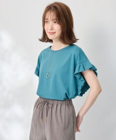 ANY ストレッチピケフリルTシャツ