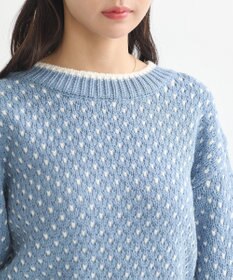 earth music&ecology ポコポコジャガードニットプルオーバー