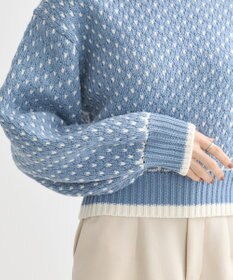 earth music&ecology ポコポコジャガードニットプルオーバー