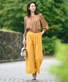 自由区 【セットアップ対応・洗える】ドットプリント ブラウス