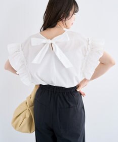 Green Parks ・ＥＬＥＮＣＡＲＥ　ＤＵＥ　バックリボンブラウス